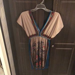 Silk to knee dress low cute